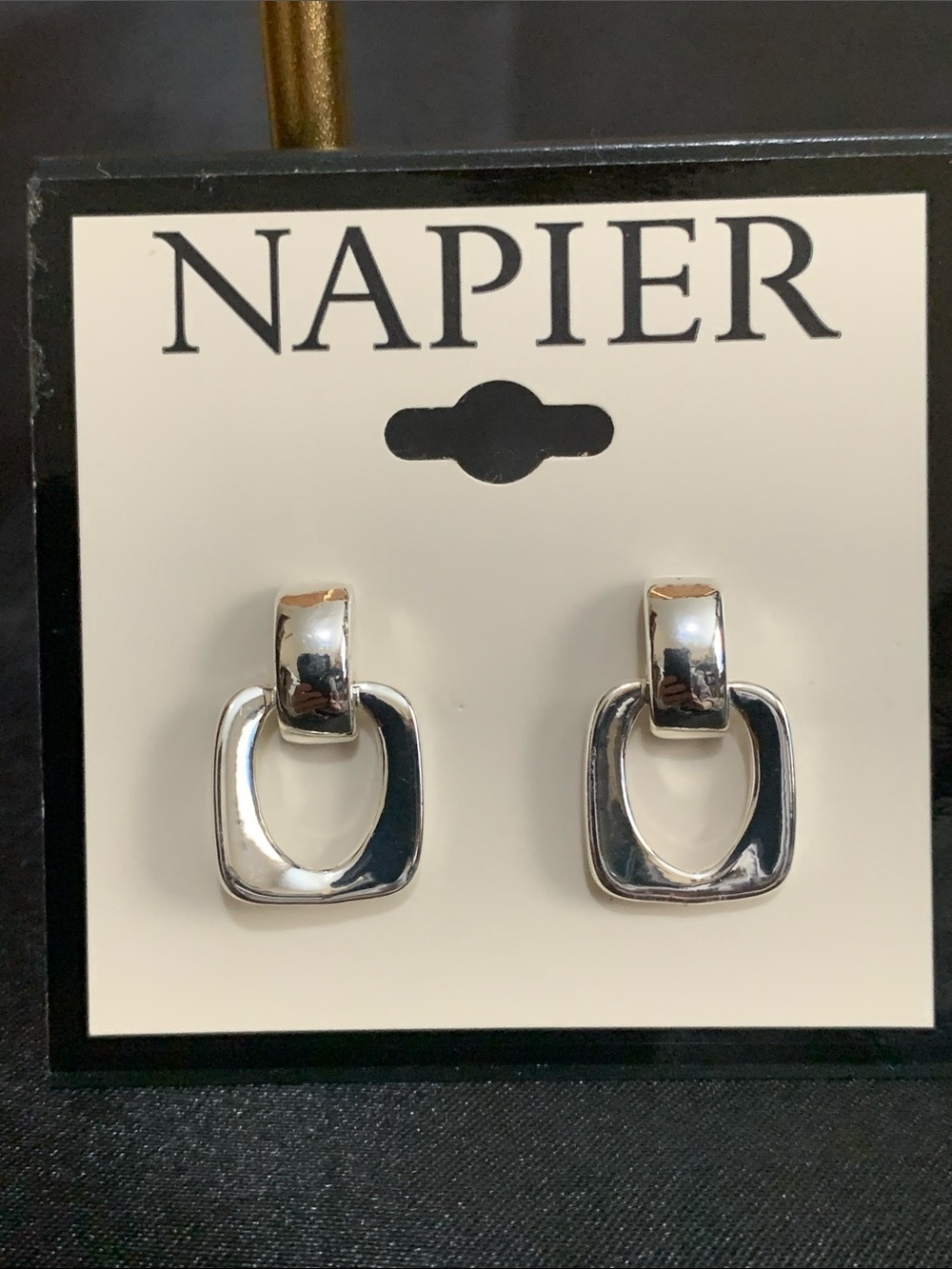 NWT Napier silver tone earrings